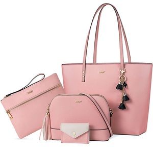 Women pink handbag tote